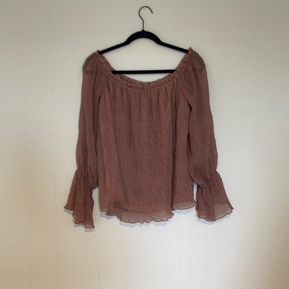 NWT Mauve/Blush Chiffon Blouse